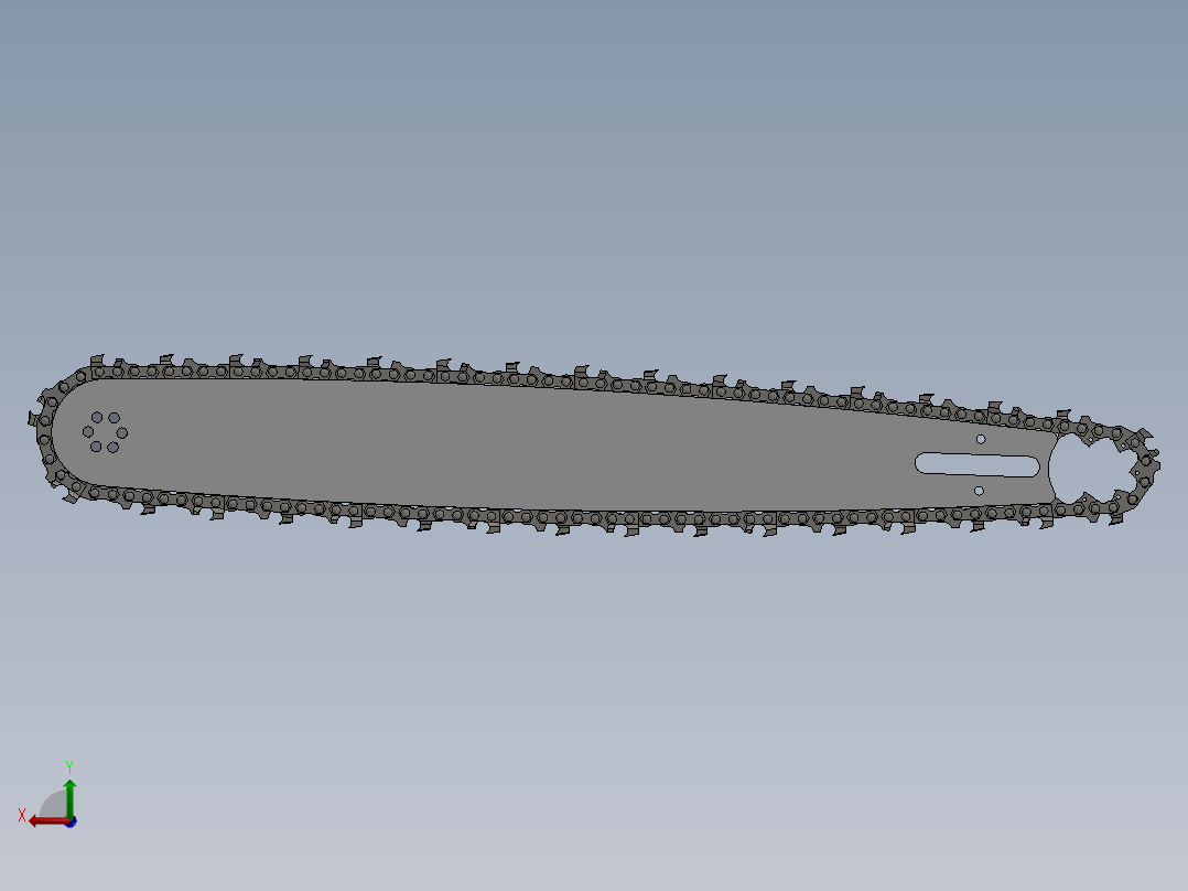 全细节STHIL039链条和链杆后视图