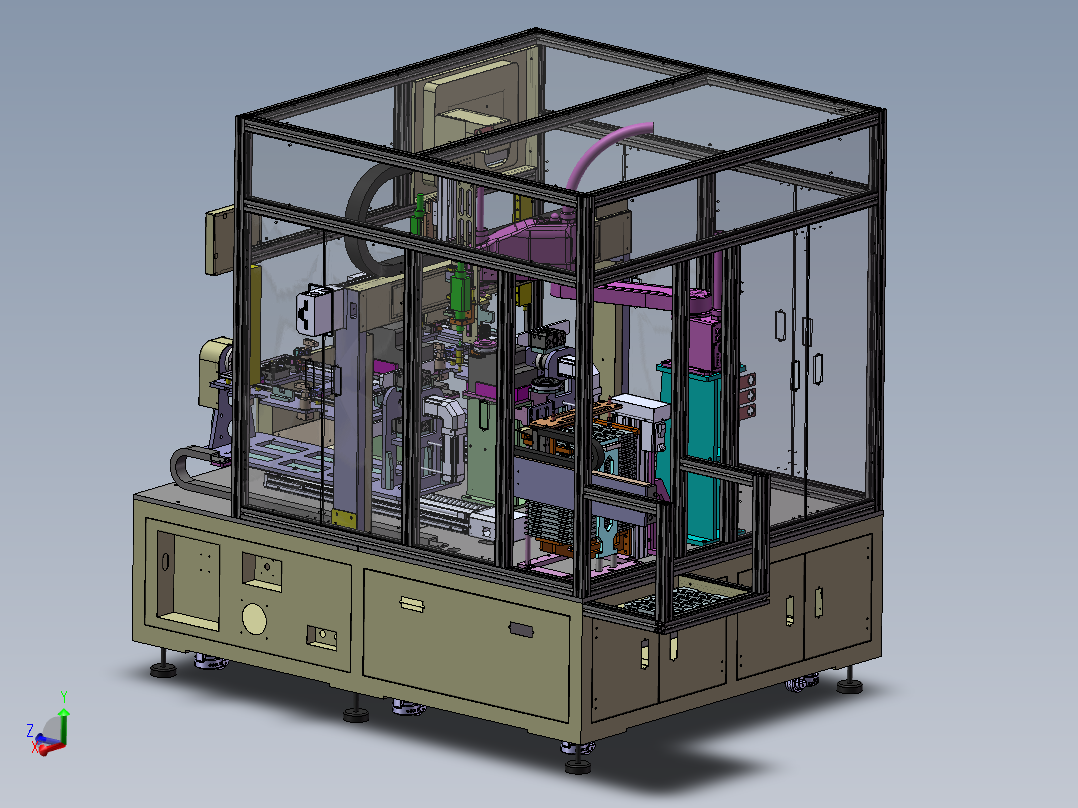 转盘式四轴机器人自动上下料机台