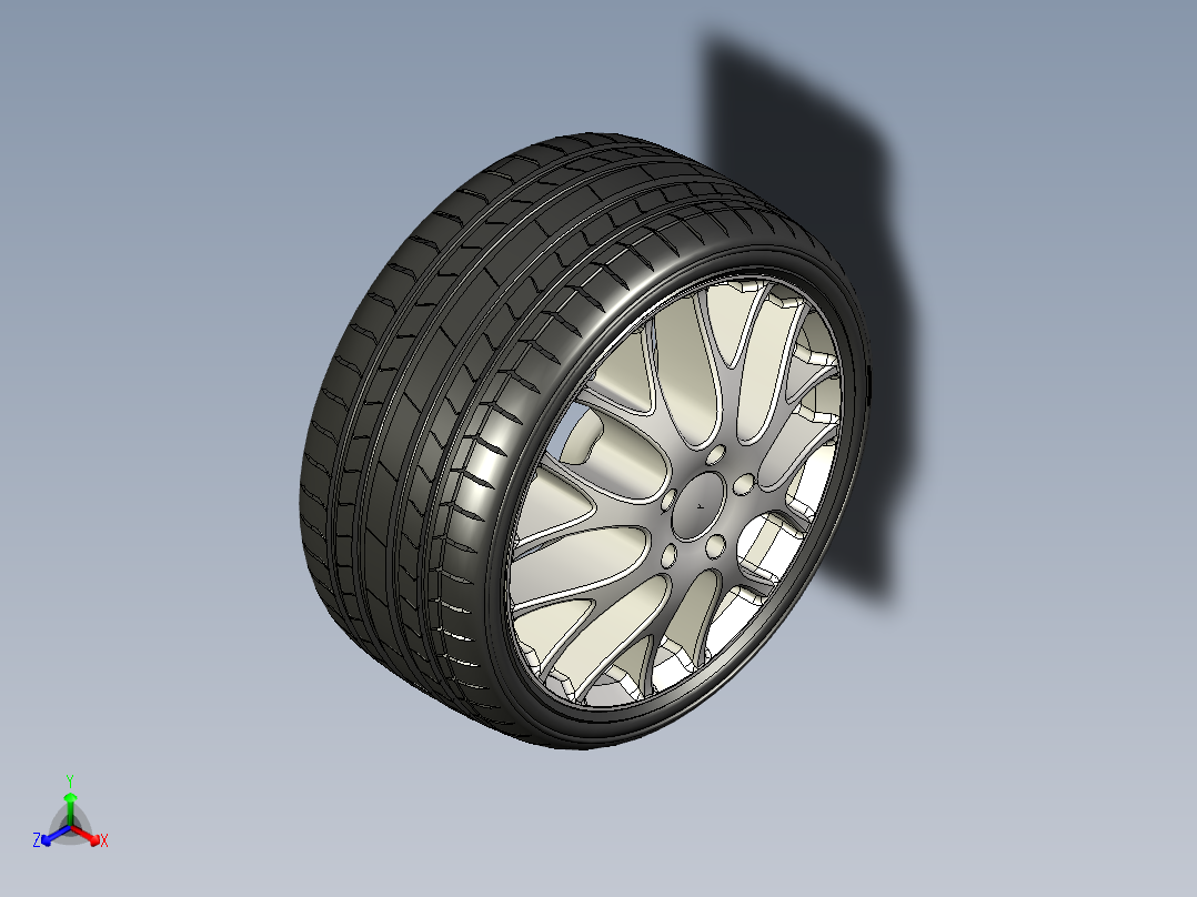 车轮正等轴测图