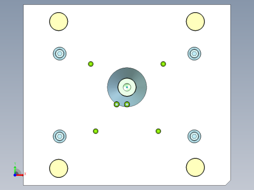 拖把桶面盖（前模内缩滑块）前视缩略图