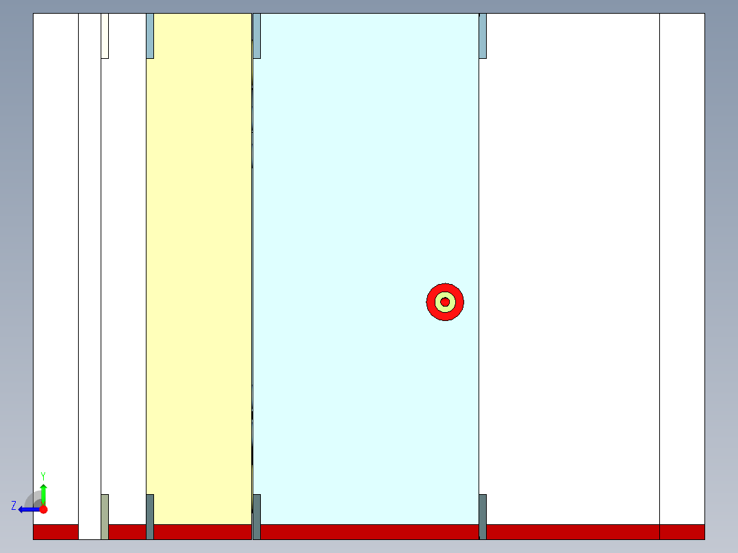 拖把桶面盖（前模内缩滑块）右视图