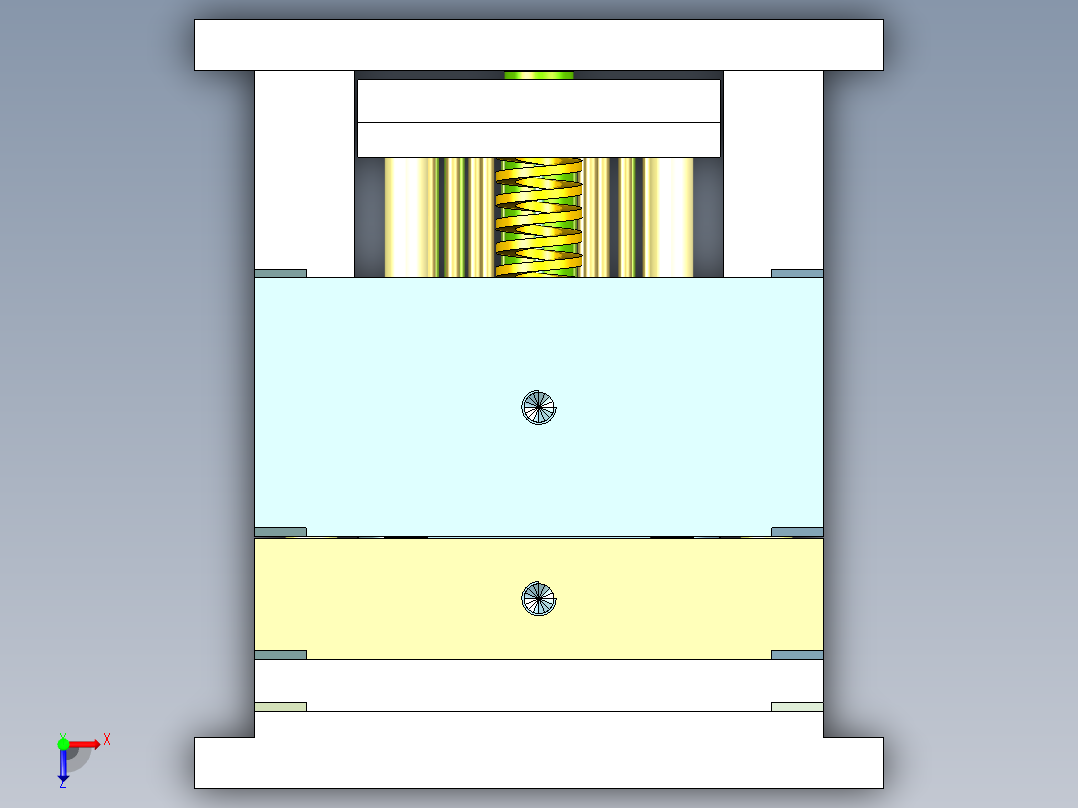 拖把桶面盖（前模内缩滑块）俯视图