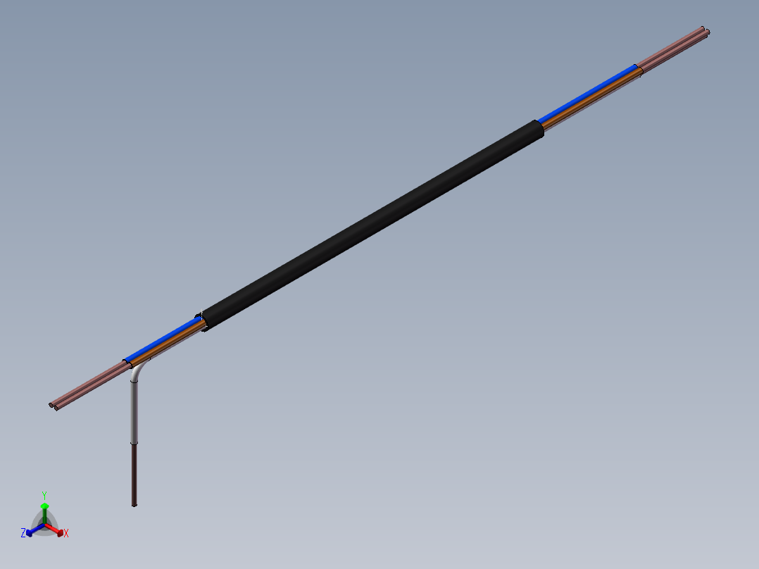 3芯电线正等轴测图