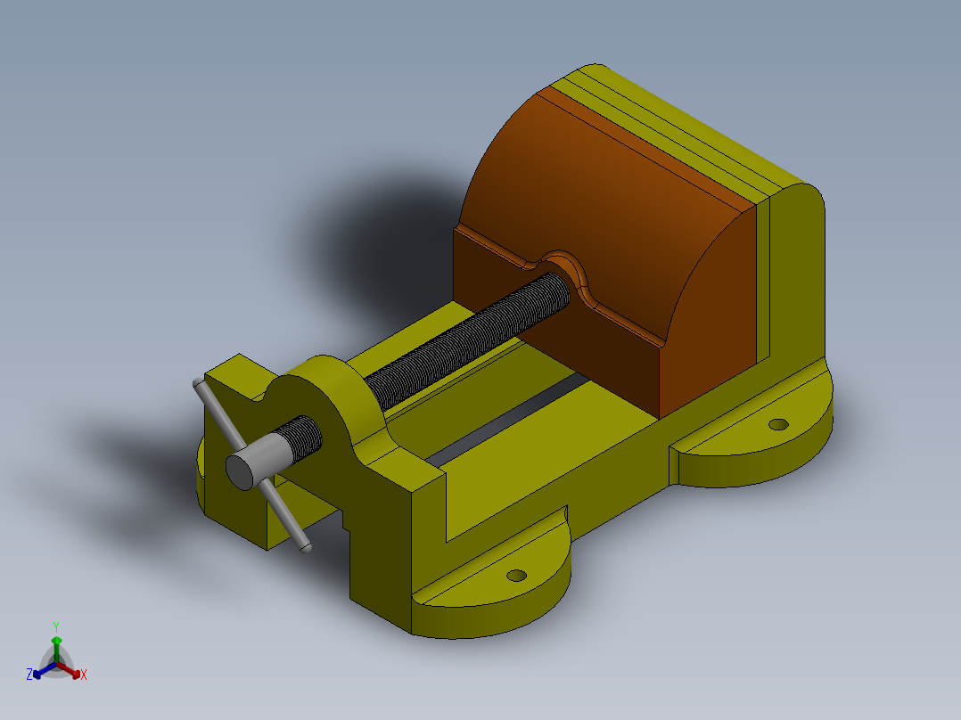 老虎钳正等轴测图