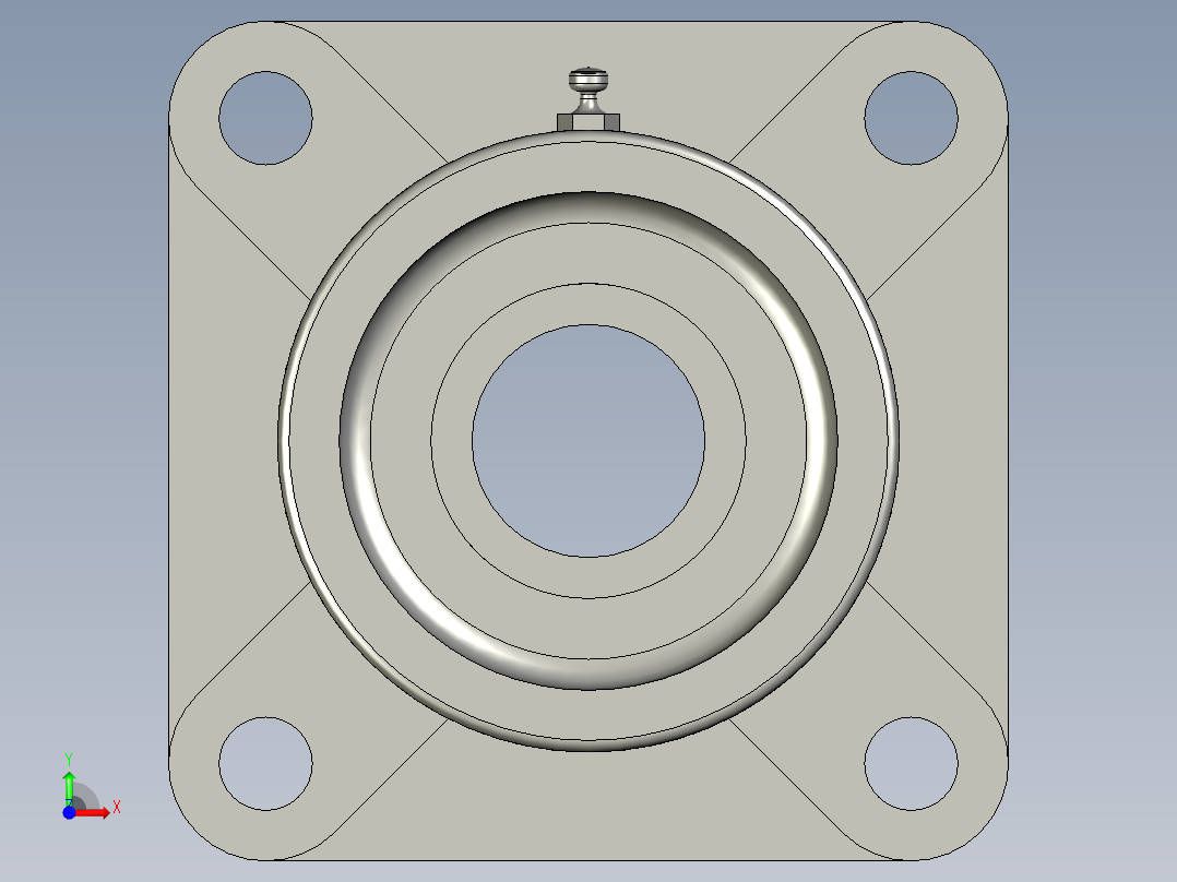 方形座轴承(UCF206)前视图