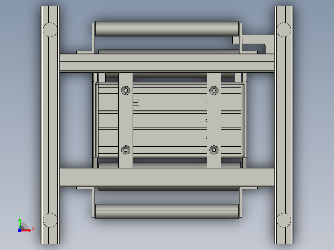 广东办三层纠偏器前视图