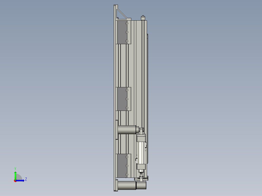 小拖车定位机构总成左视图