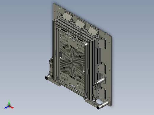 小拖车定位机构总成正等轴测缩略图