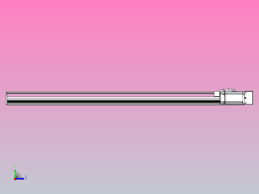 日规模组半封闭丝杆TPA-HNR-105D-1610C-L950-ML-Y-P40-N3左视图