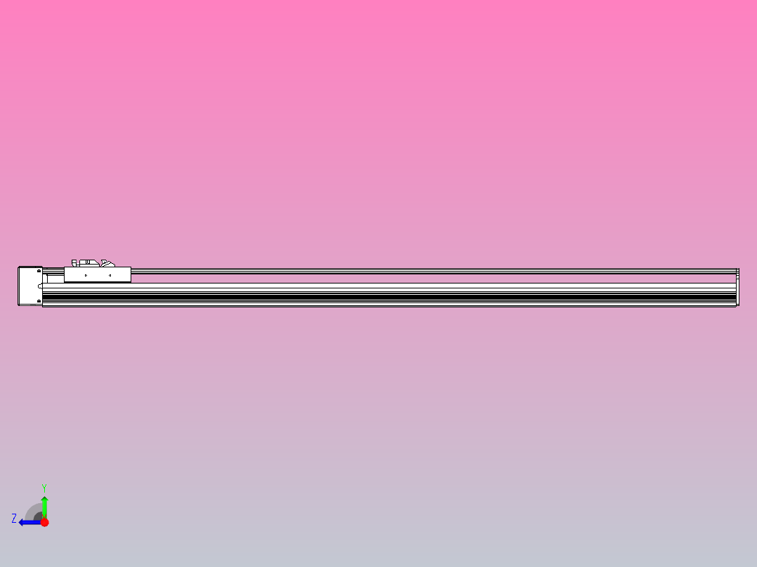 日规模组半封闭丝杆TPA-HNR-105D-1610C-L950-ML-Y-P40-N3右视图