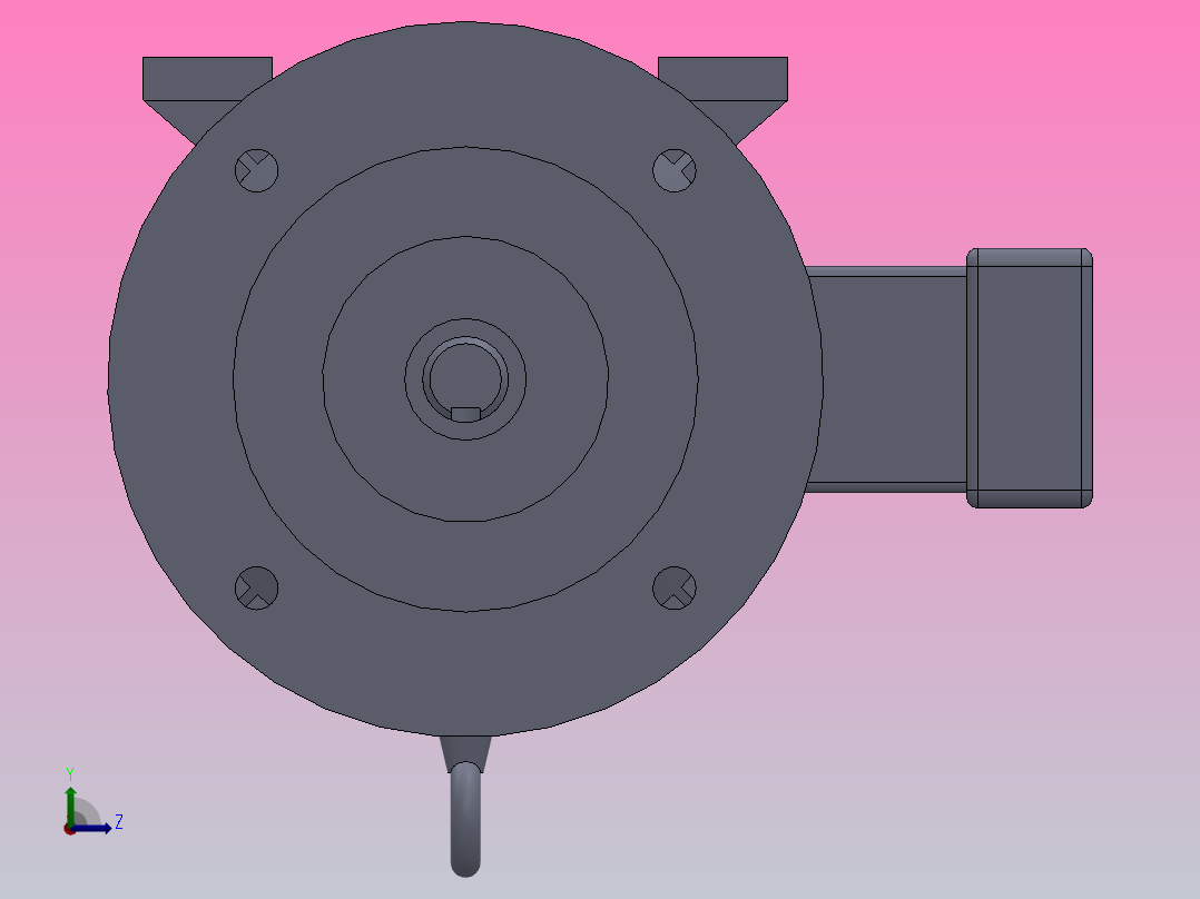 YE3电动机(80-200L)[90L(2,4,6,8)]左视图