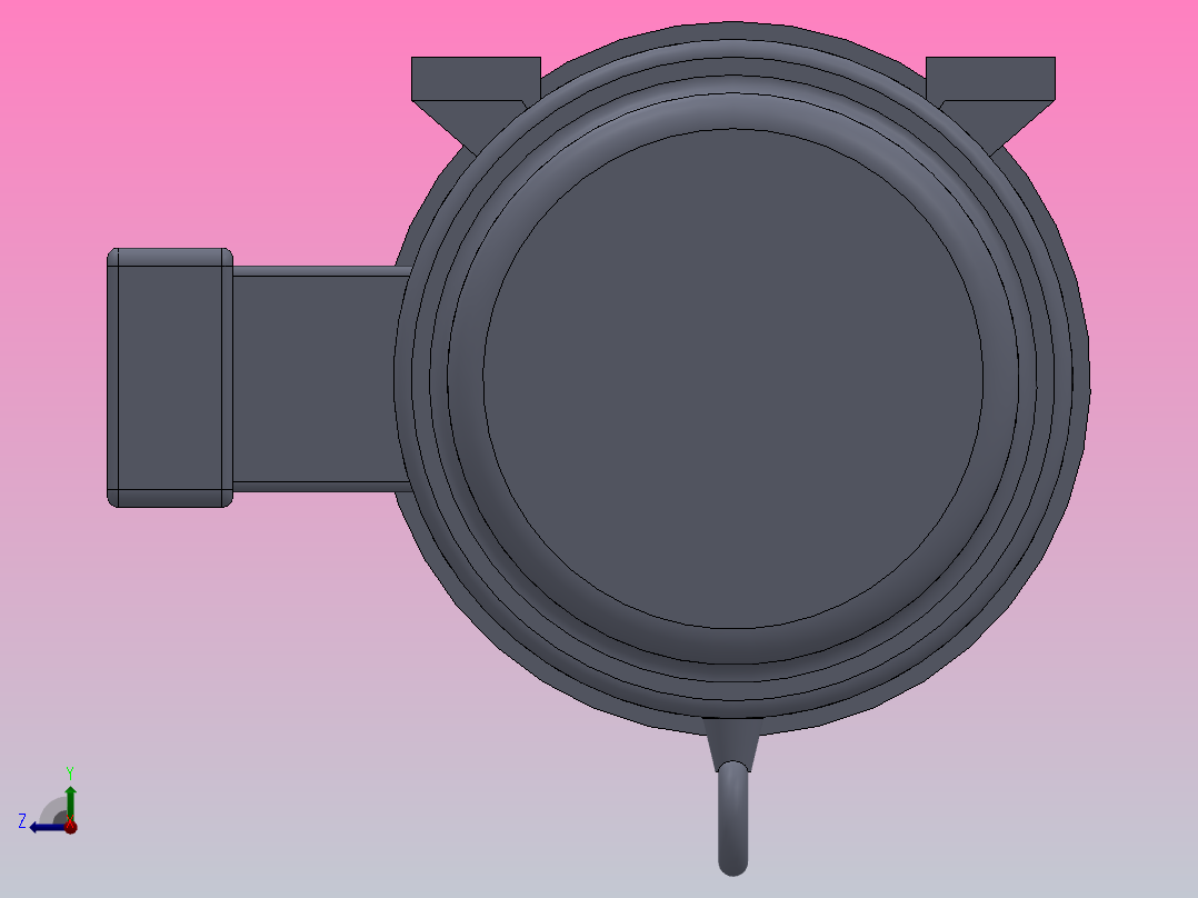 YE3电动机(80-200L)[90L(2,4,6,8)]右视图