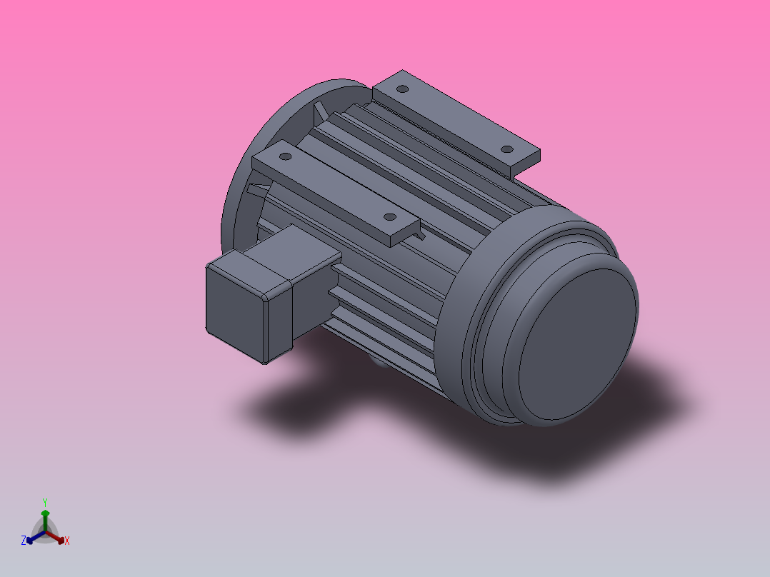 YE3电动机(80-200L)[90L(2,4,6,8)]正等轴测图