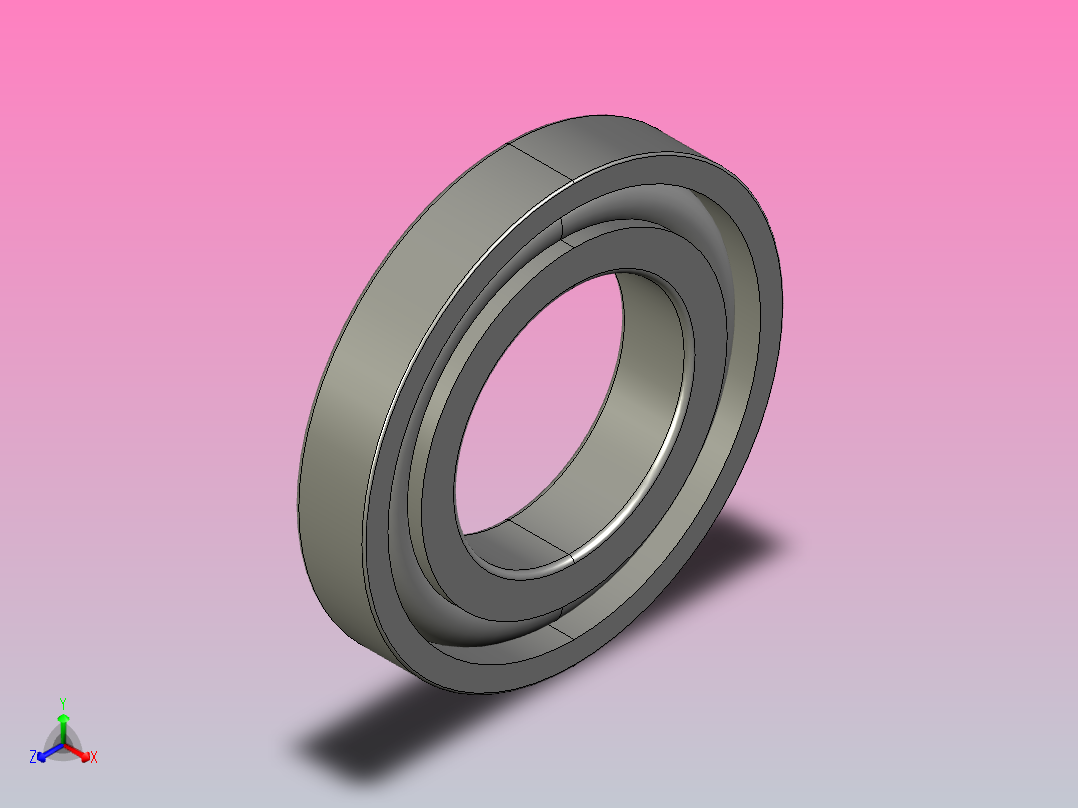 多套SKF单列角接触球轴承3D模型IG主视图