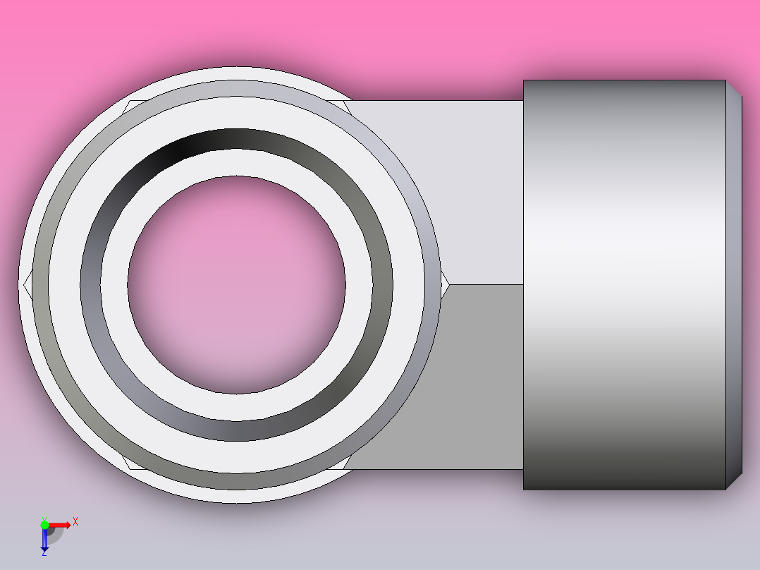 L外螺纹螺柱弯头LE20SMCFX俯视图