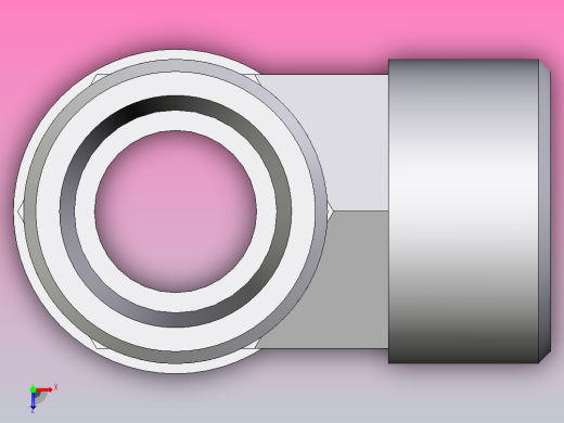 L外螺纹螺柱弯头LE20SMCFX俯视缩略图