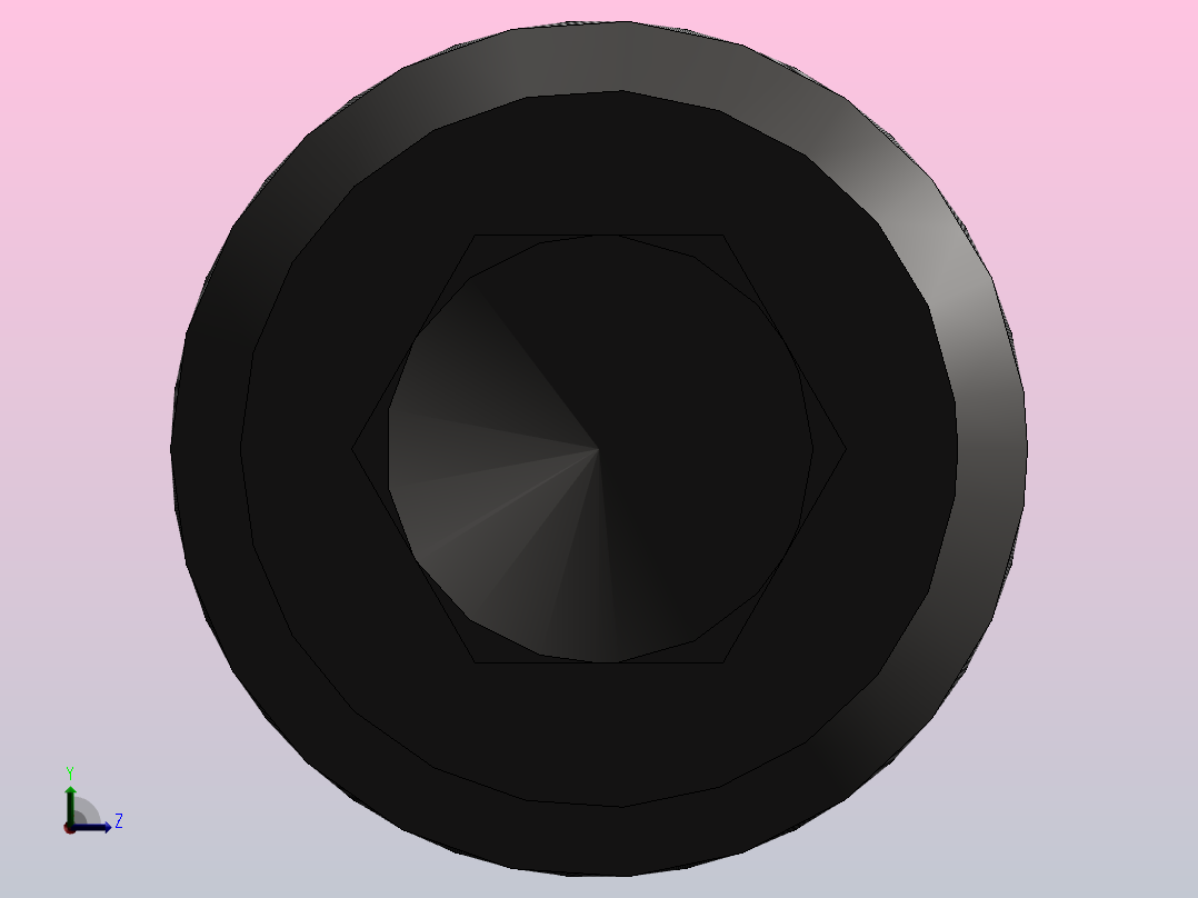 内六角平端紧定螺钉M10×20前视图