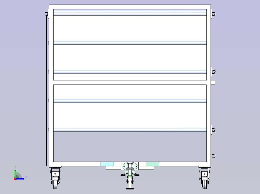 汽车内饰板转运小车左视图