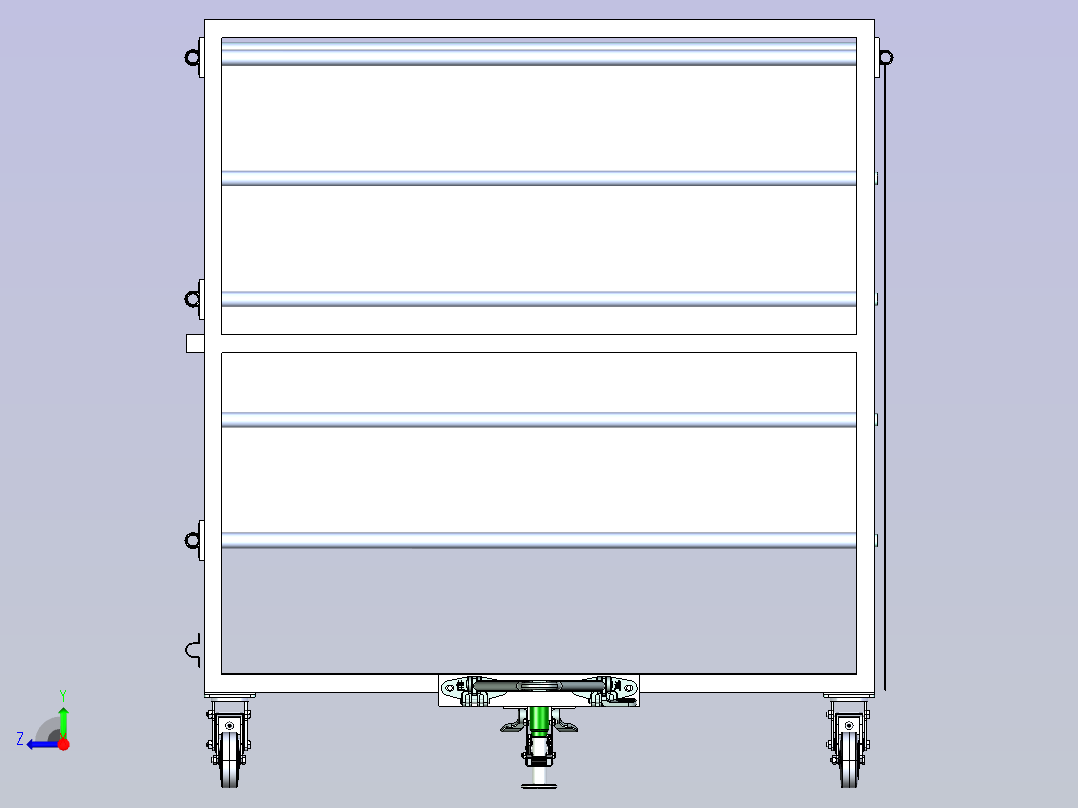 汽车内饰板转运小车右视图