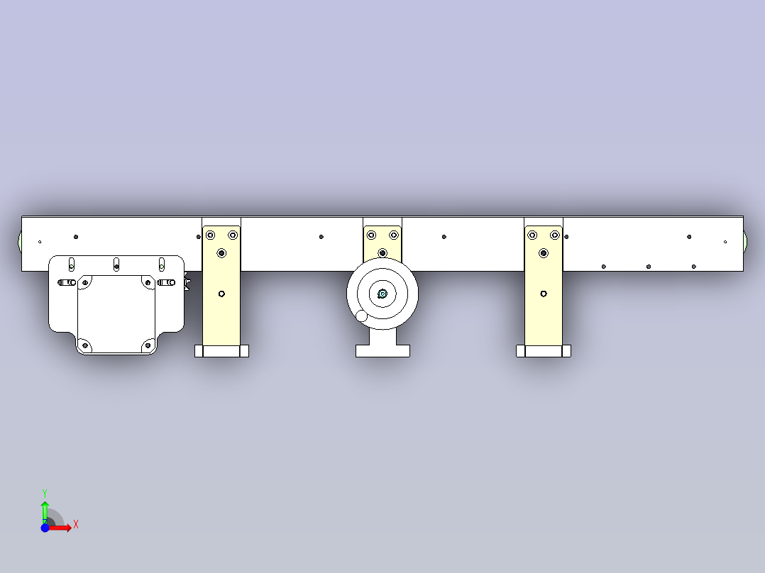 PCB治具链条轨道线体前视图