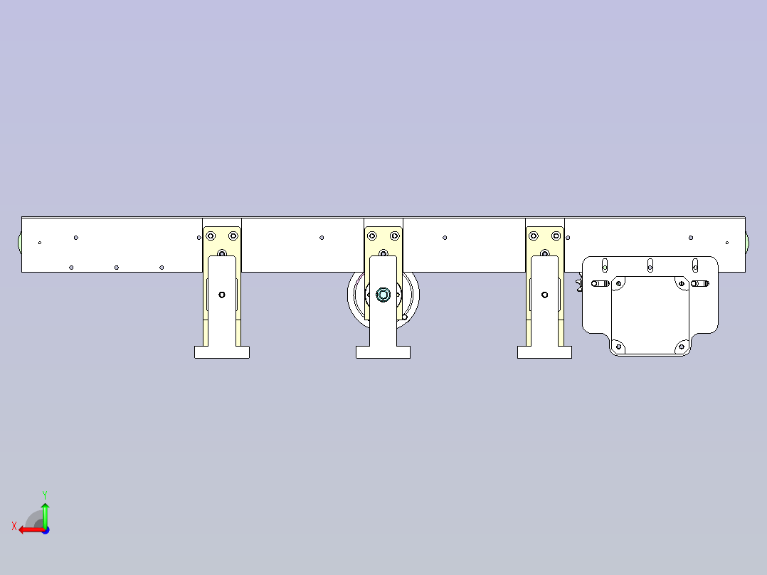PCB治具链条轨道线体后视图