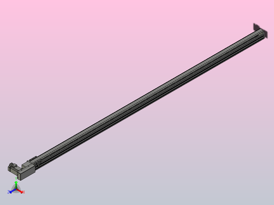 皮带直线轴半封闭可选导轨TPA-HNB-65S-90-L2450-MR-C-P10-N3主视图