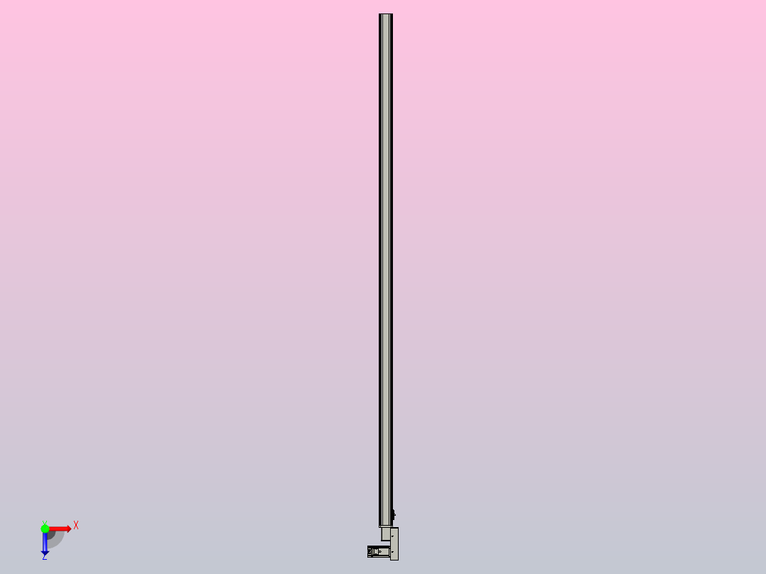 皮带直线轴半封闭可选导轨TPA-HNB-65S-90-L2450-MR-C-P10-N3俯视图