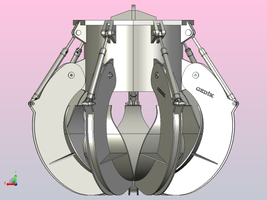 Scrap crane报废起重机夹爪3D数模图纸 STEP格式后视缩略图
