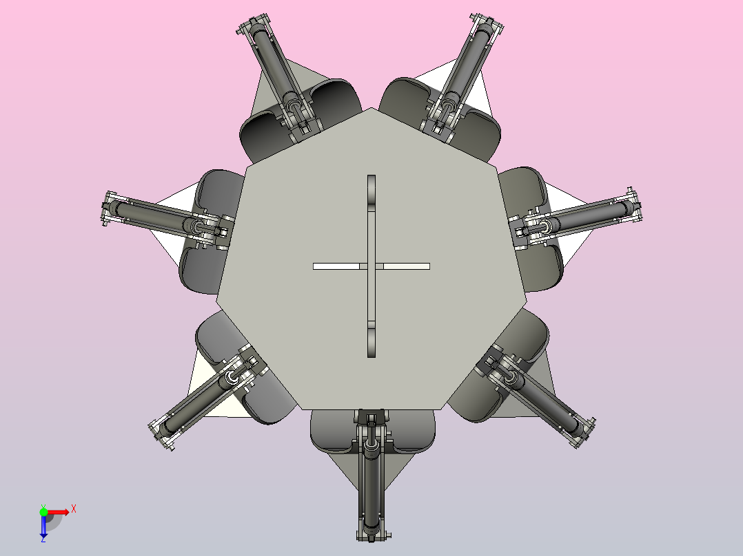 Scrap crane报废起重机夹爪3D数模图纸 STEP格式俯视图