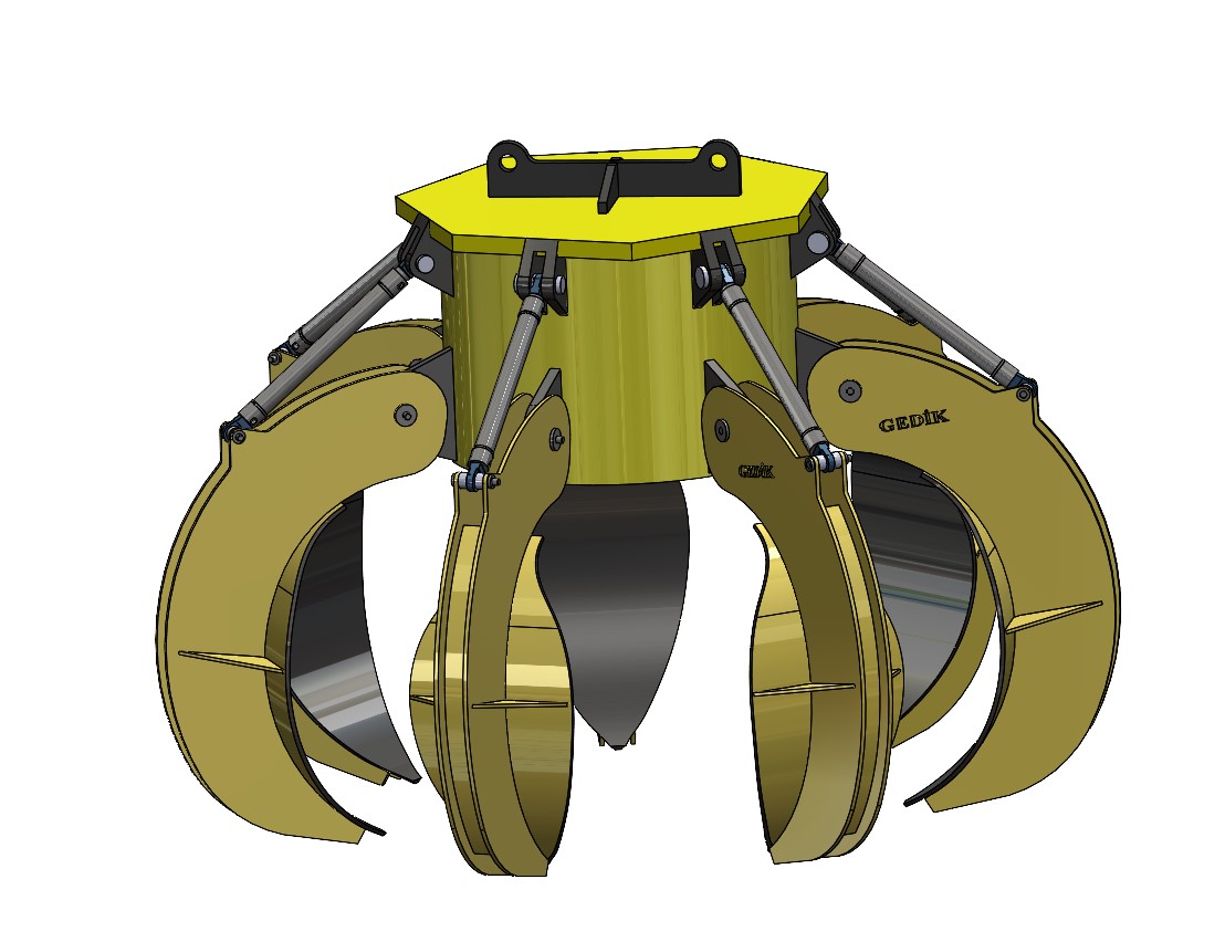 Scrap crane报废起重机夹爪3D数模图纸 STEP格式