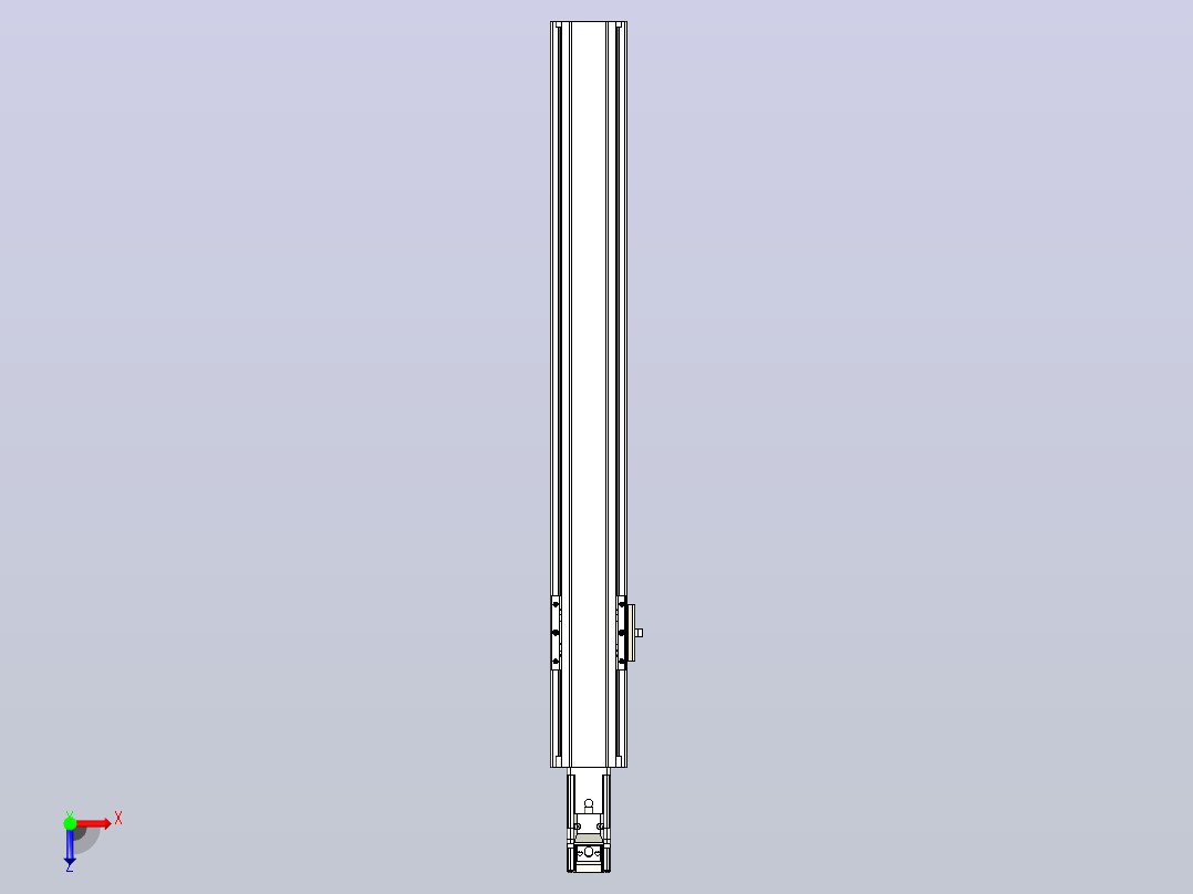 日规模组半封闭丝杆TPA-HNR-65S-1610C-L450-M-Y-P20-N3俯视图