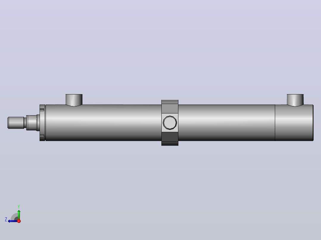 HSG-40X25-TC 中间砲耳型工程油缸[HSG-40x25-300-TC]右视图