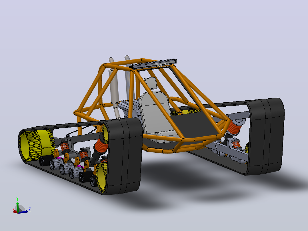 履带式汽车主视图