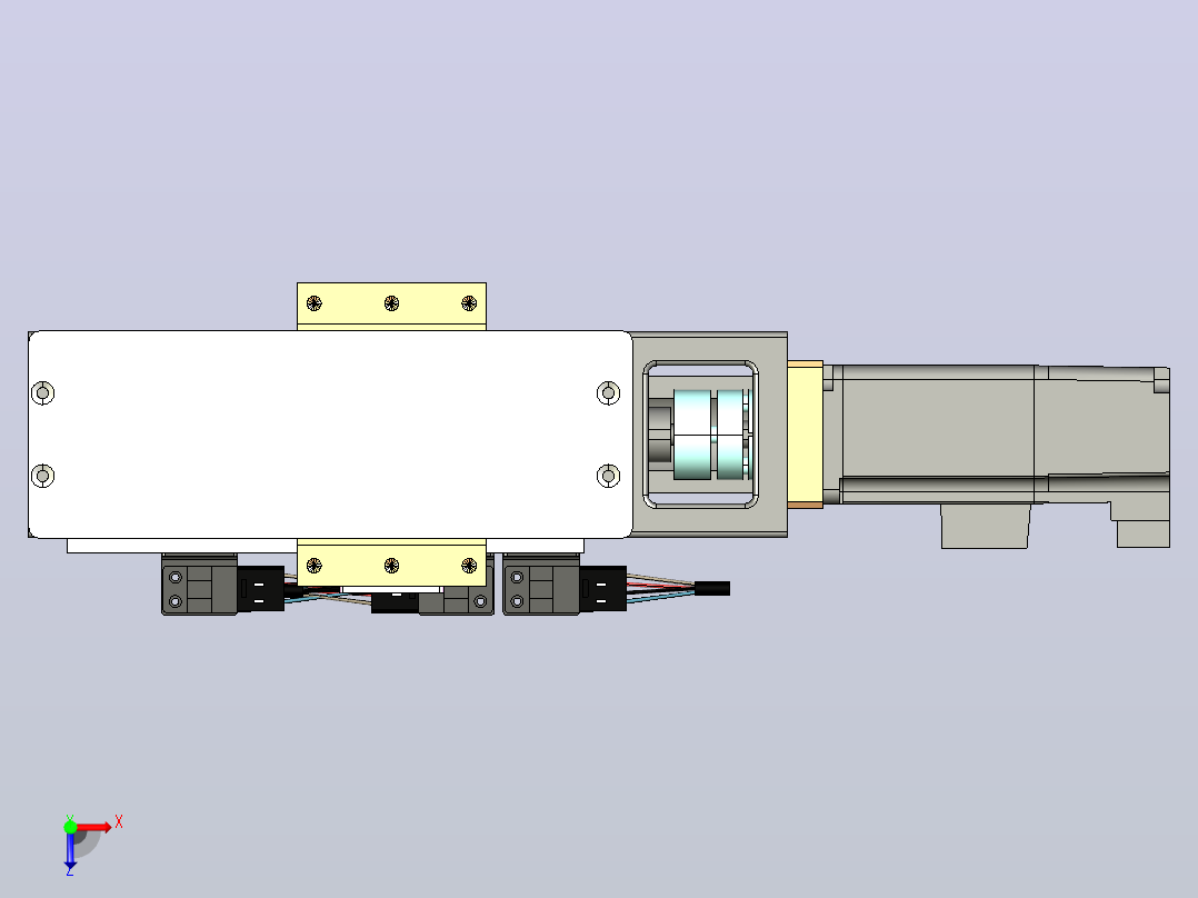 KK6010C-150A1-F0S2模组上银KK模组KK6010C-铸铁模组-电动滑台俯视图