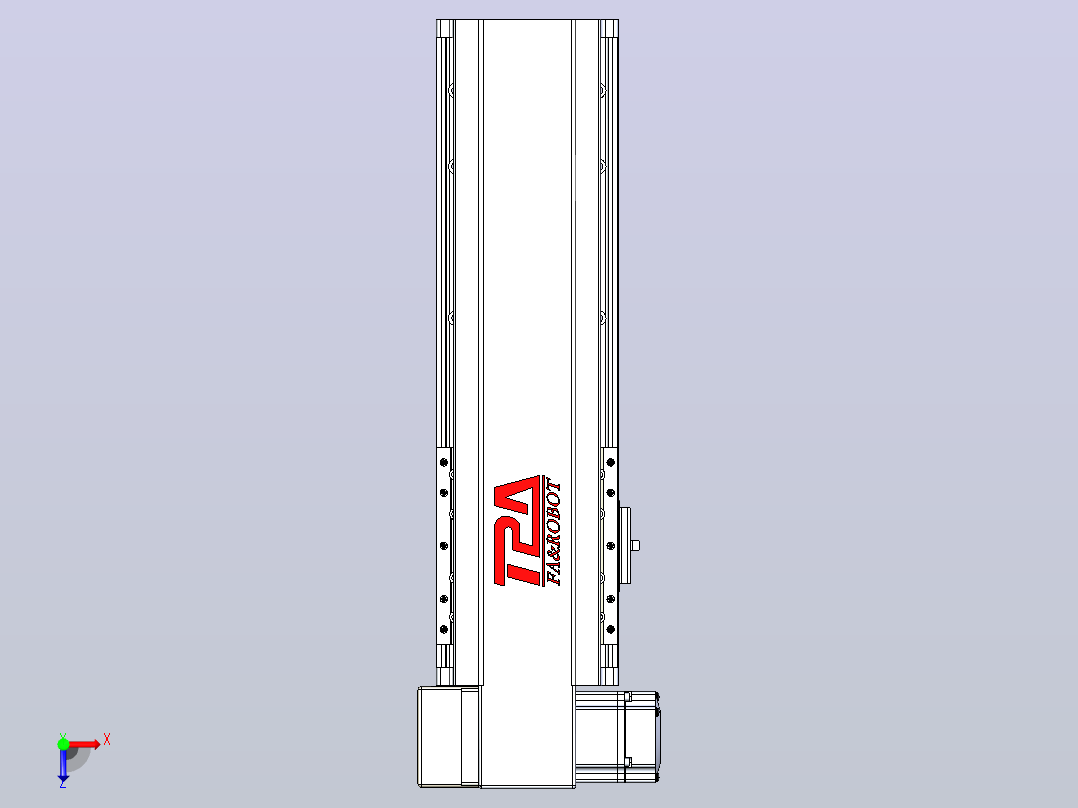 皮带直线轴半封闭可选导轨TPA-HNB-120D-110-L200-LP-C-P40-N3俯视图
