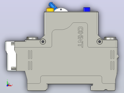 NXBLE-32 1P&amp;N剩余电流动作断路器三维模型202405前视缩略图