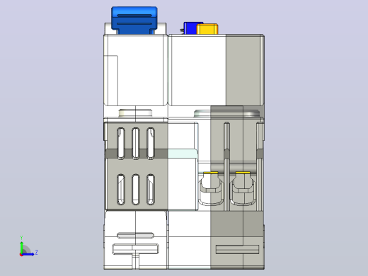 NXBLE-32 1P&amp;N剩余电流动作断路器三维模型202405左视缩略图