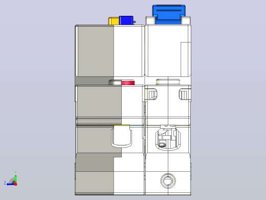 NXBLE-32 1P&amp;N剩余电流动作断路器三维模型202405右视缩略图