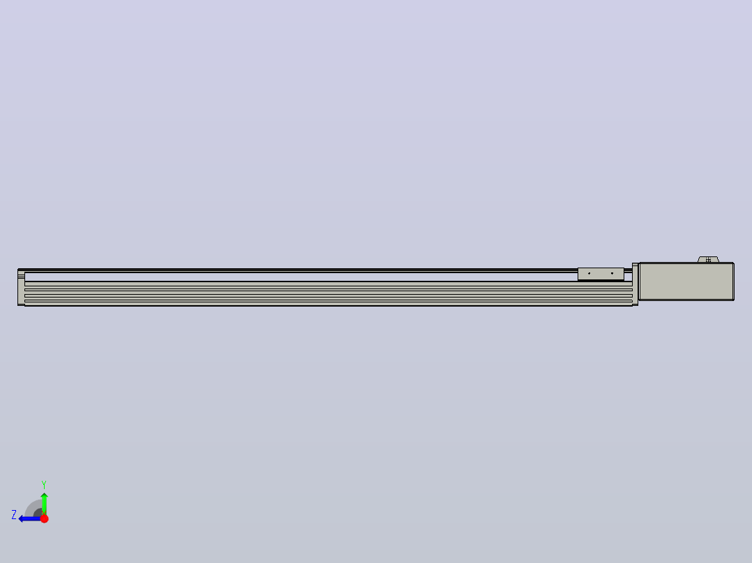 皮带直线轴半封闭可选导轨TPA-HNB-85D-90-L900-ML-C-P20-N3右视图