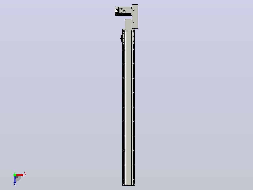 皮带直线轴半封闭可选导轨TPA-HNB-85D-90-L900-ML-C-P20-N3俯视图
