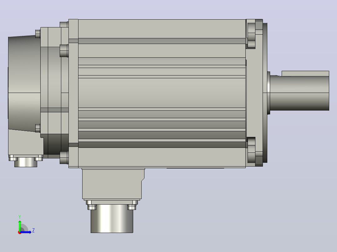 安川伺服电机[SGMSV-20AA61]左视图