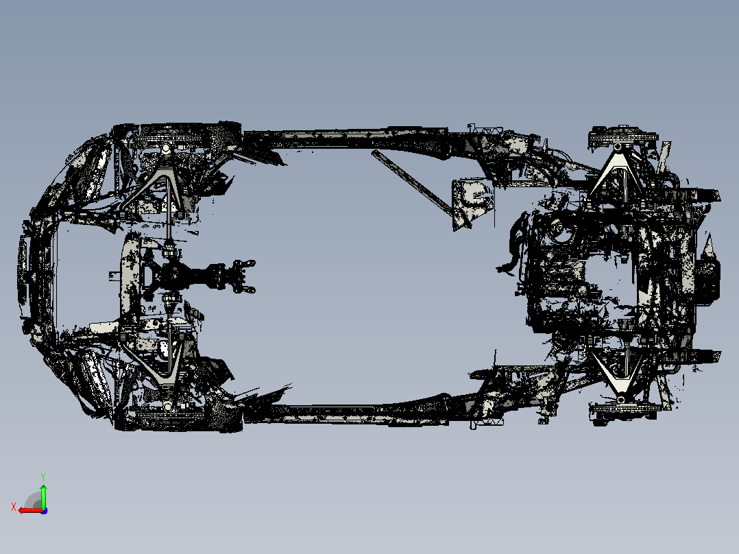 奥迪R8 V8 3D扫描后视图