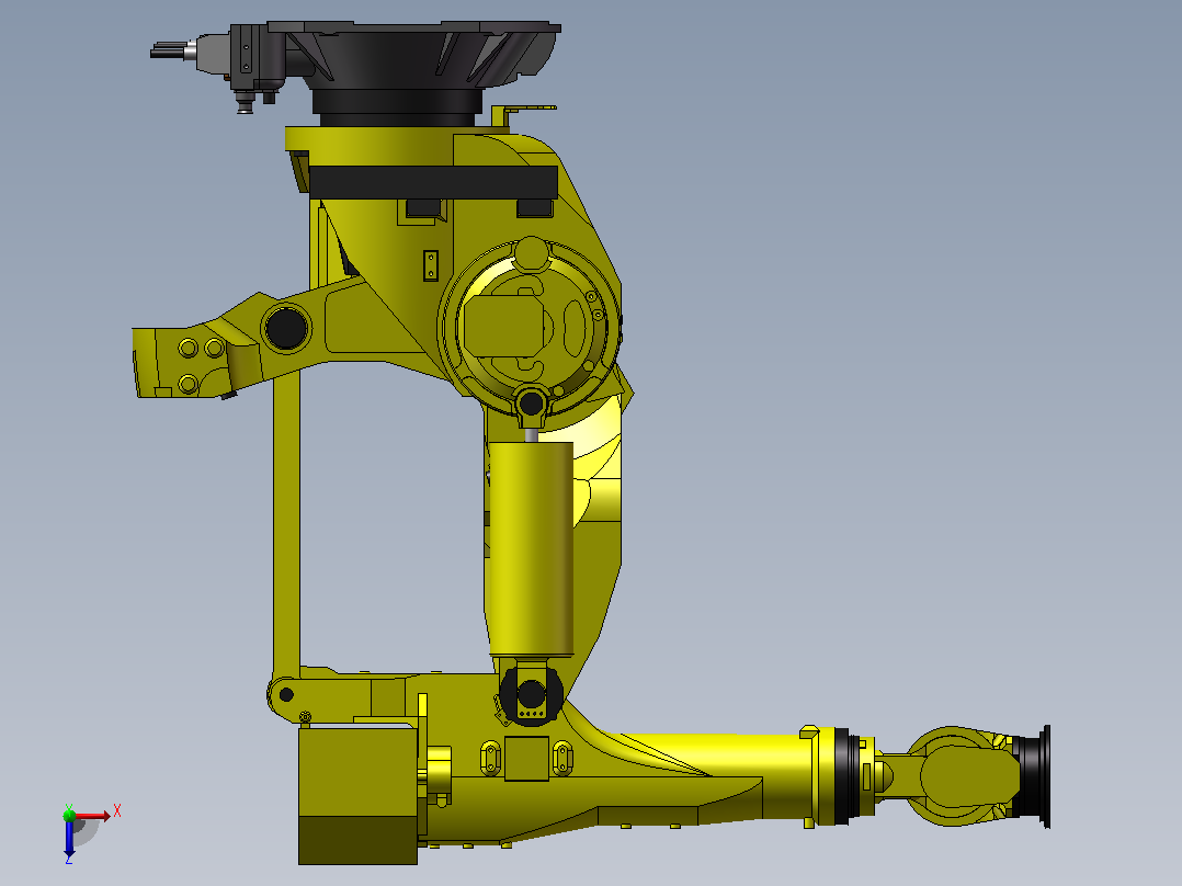 FANUC M-900iB_700工业机器人三维模型俯视图