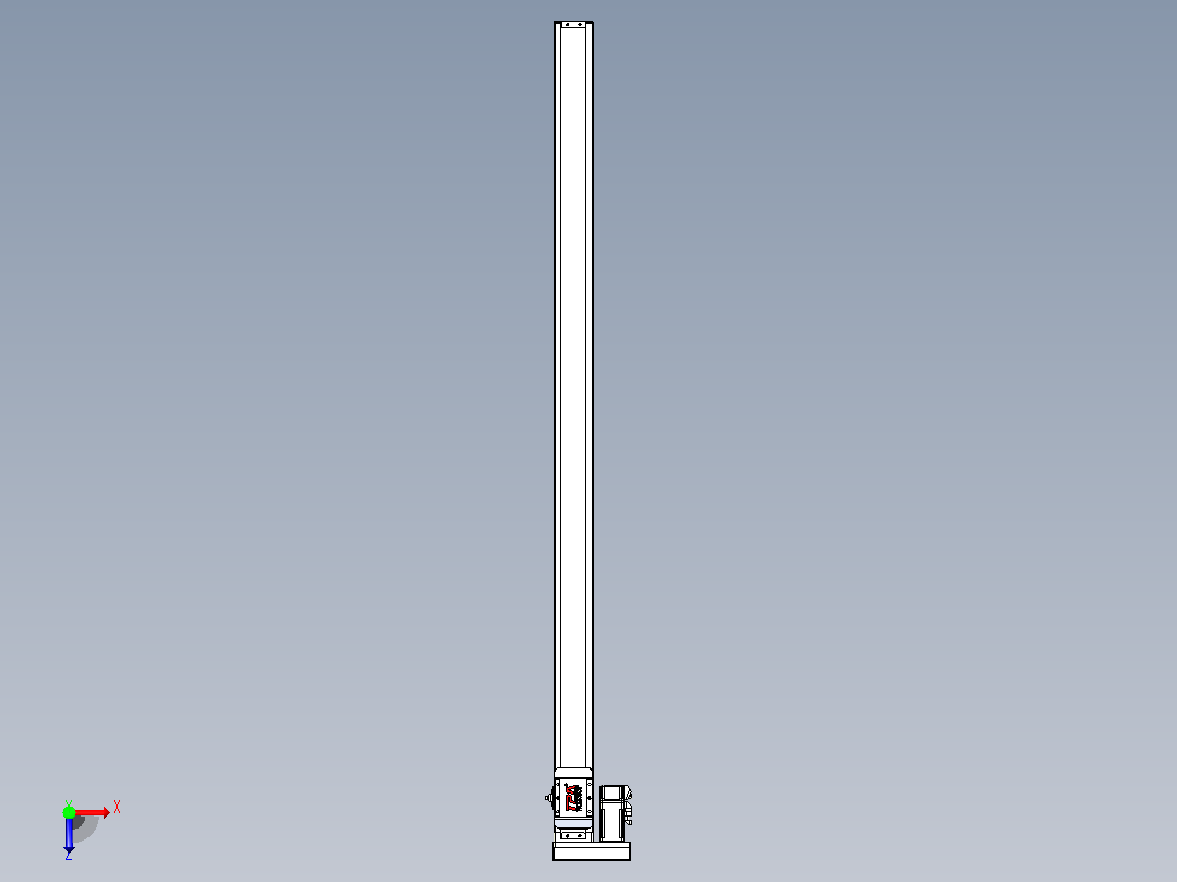 滚珠丝杠直线轴带导轨全封闭TPA-HCR-65S-1610C-L1200-MR-C-P10-N3俯视图