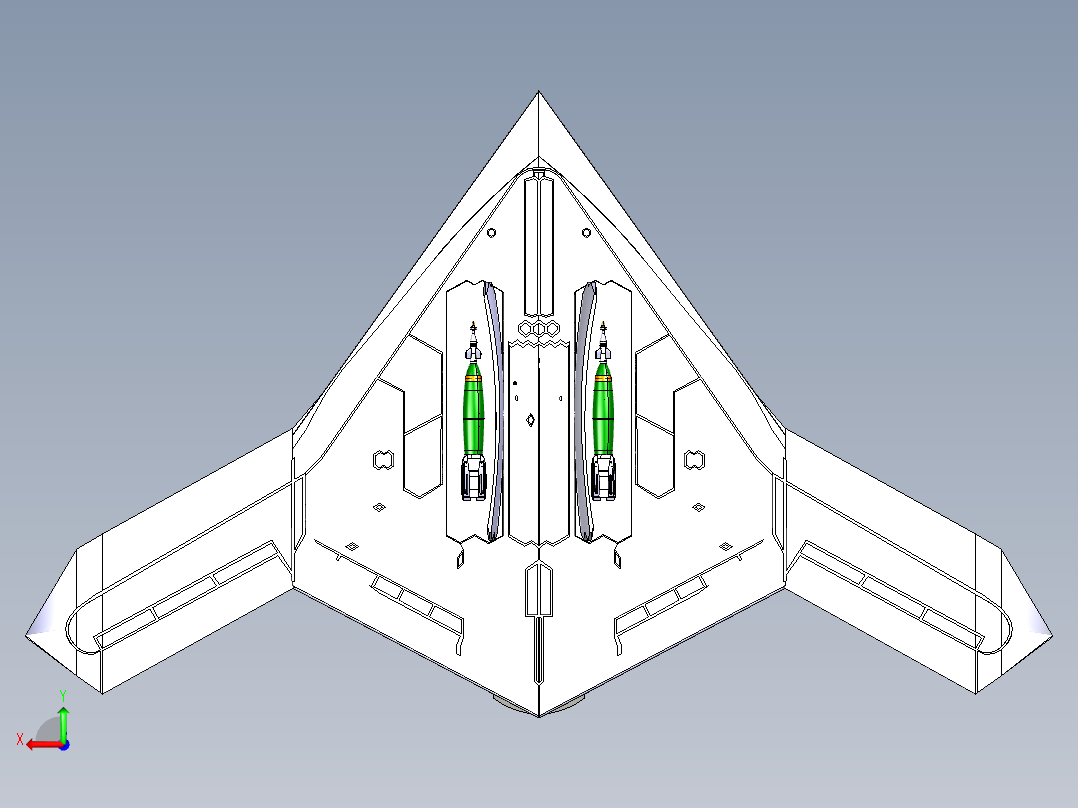 X-47B无人机后视图