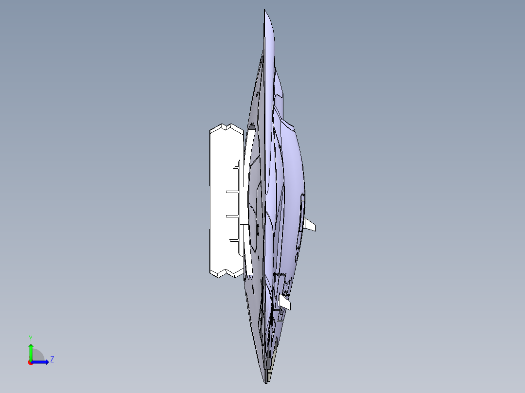 X-47B无人机左视图