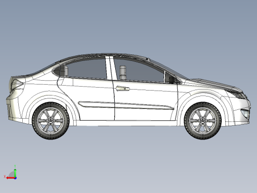 奇瑞A3汽车建模后视缩略图
