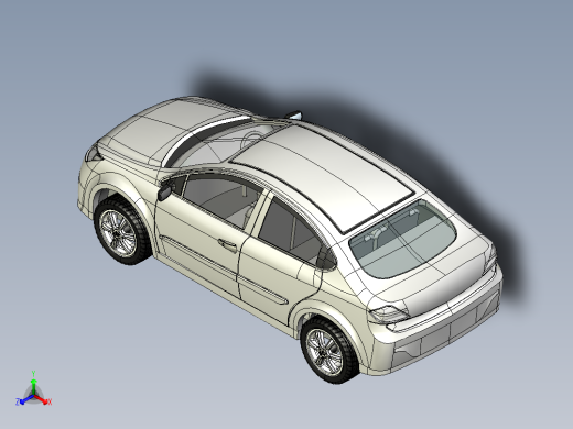 奇瑞A3汽车建模正等轴测缩略图