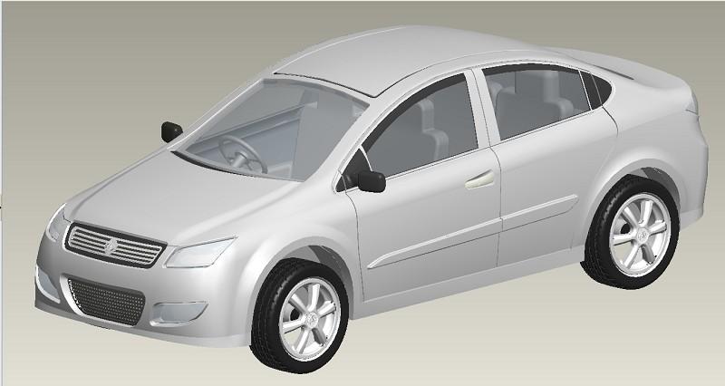 奇瑞A3汽车建模