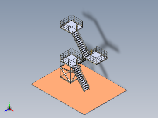 LT-01-三层楼梯架总装配